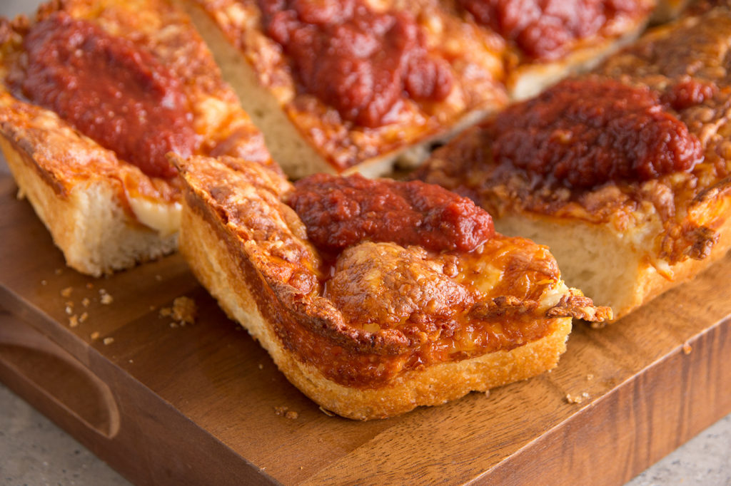 This is a traditional Detroit Style Pizza that you can make at home.