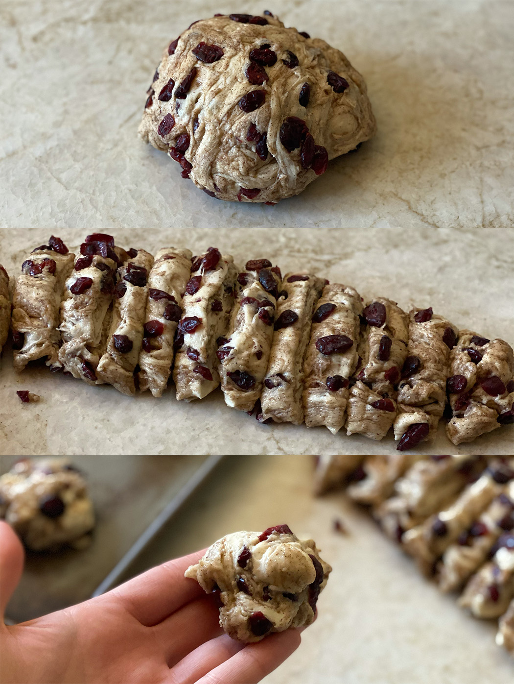 Shape into a log and cut into 12 equal pieces. Shape each piece into a ball and place on a sprayed baking sheet.