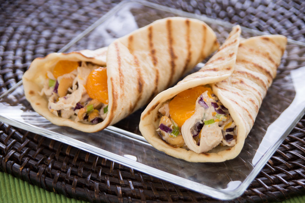 Grilled rolls make the perfect wraps for a delicious summer meal.