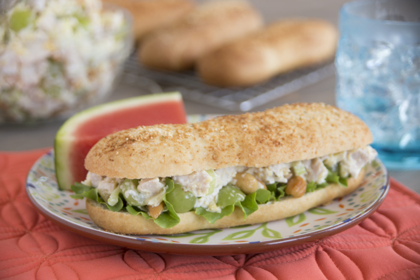 Chicken Salad Stuffed Breadsticks