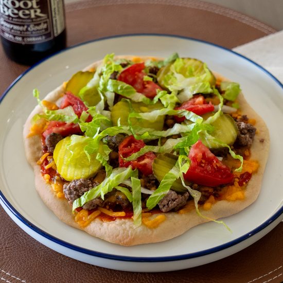 Personal Cheeseburger Pizza