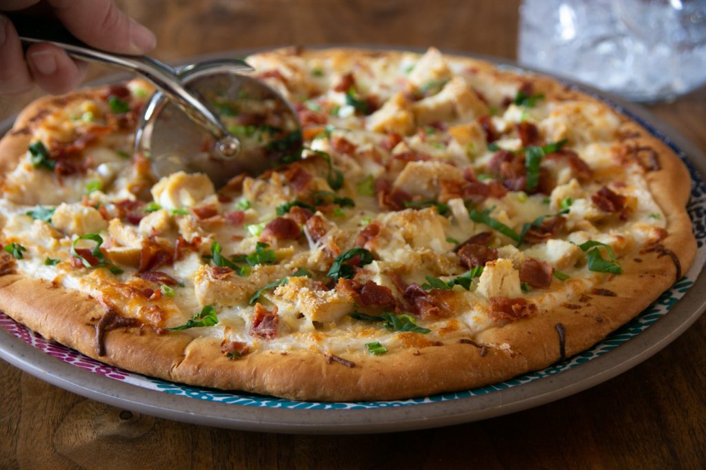 Chicken Alfredo Pizza Rhodes BakeNServ