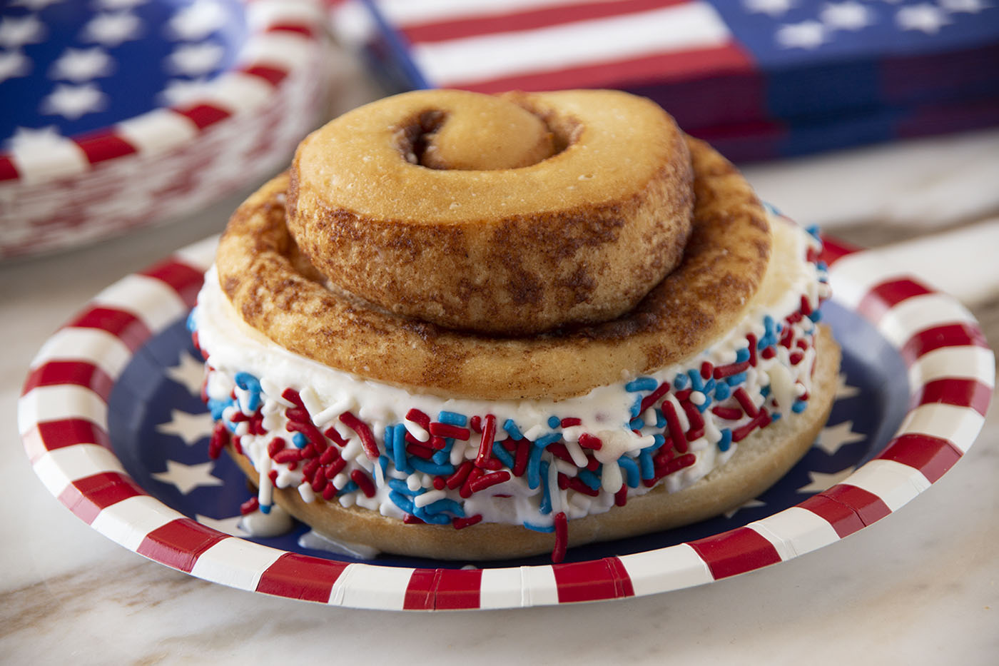 Cinnamon Roll Ice Cream Sandwich