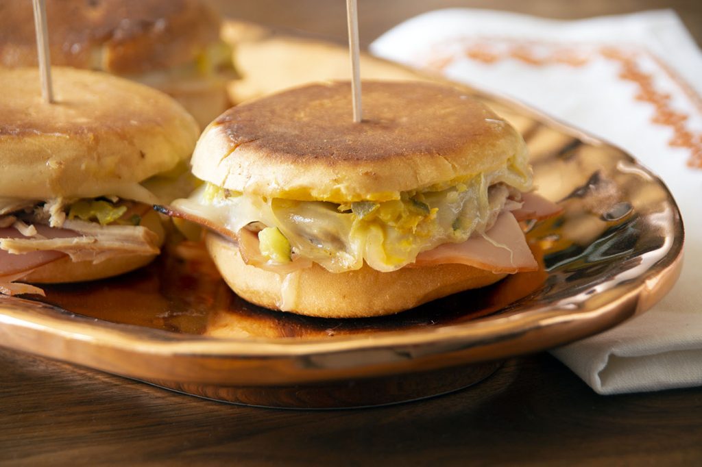 Easy cuban sliders, for a delicious sandwich you can eat with one hand!