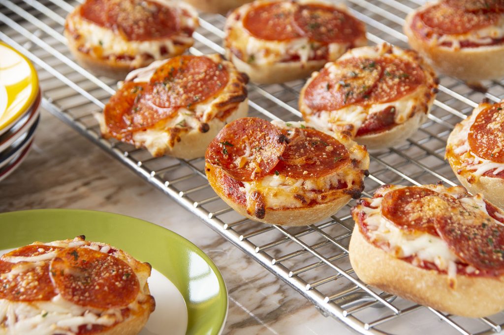 Great tasting French bread pizza gets personal. Individual sized pizzas perfect for that quick evening meal or a party.