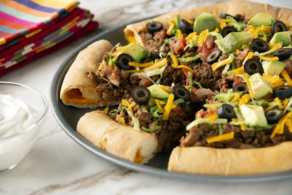 Stuffed Crust Taco Pizza Rhodes BakeNServ
