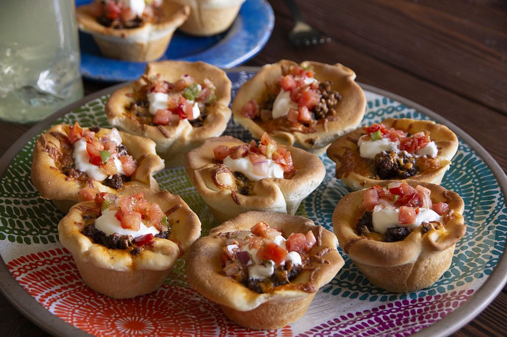 These clever little Taco Cups make a great appetizer and kids will love them!