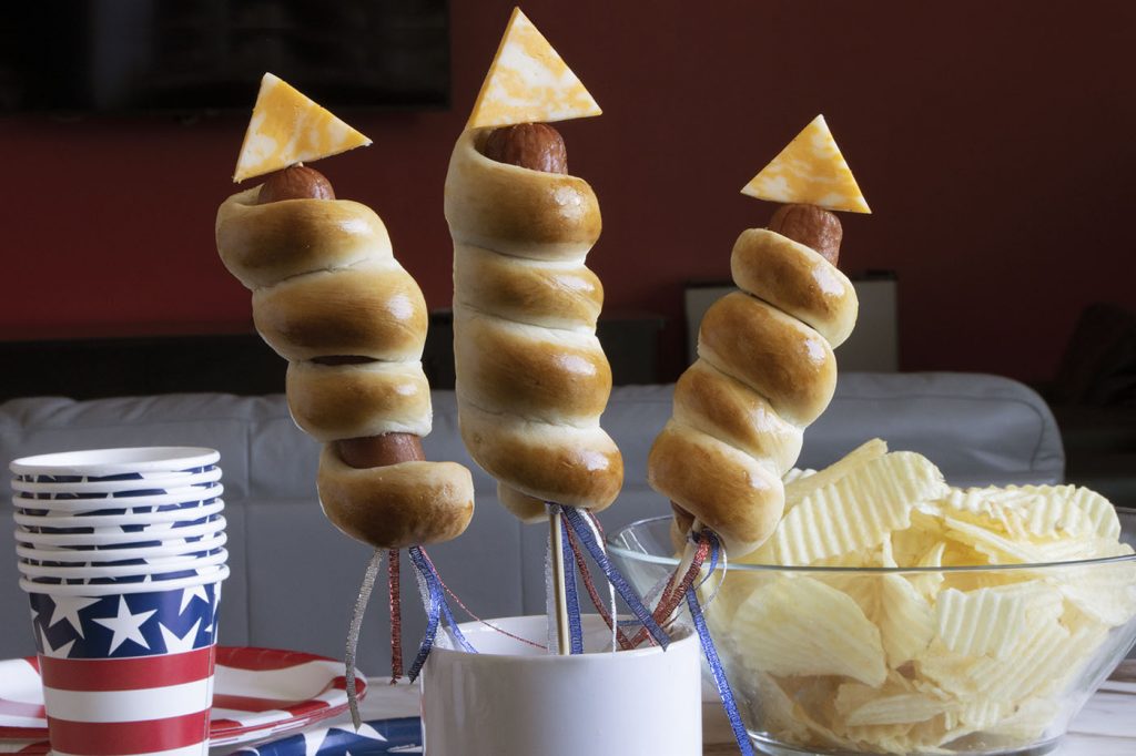 Your 4th of July hot dogs will take to the sky when you make these cute Firecracker Hot Dogs.