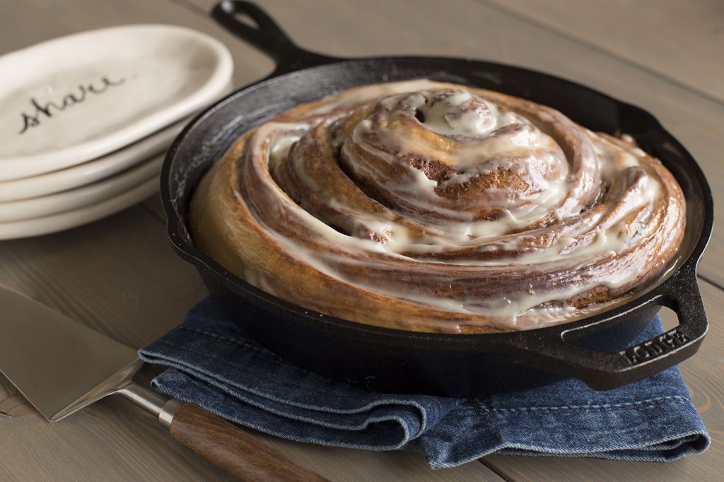 There are not many things better than a GIANT Cast Iron Cinnamon Roll.