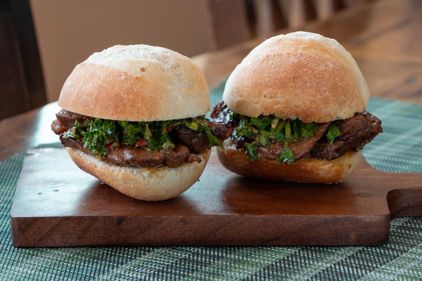 Steak and Chimichurri Sliders