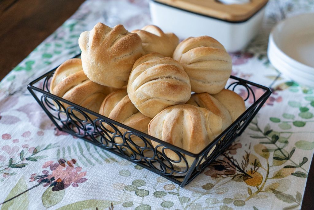 No one will ever know you didn't spend hours making these fancy looking rolls for dinner.